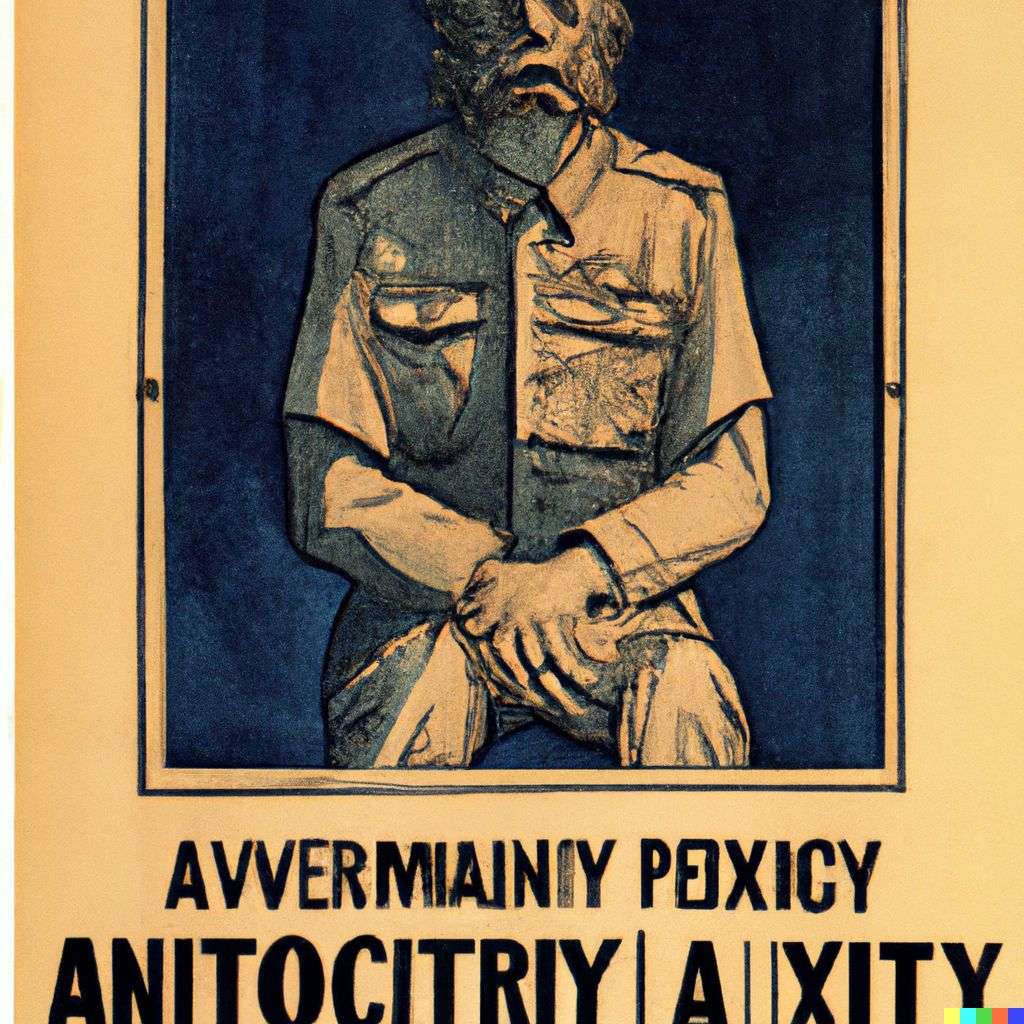 a representation of anxiety, government information poster from World War 2